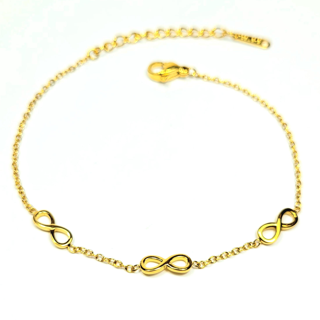 Subtili aukso spalvos apyrankė su begalybės simboliais