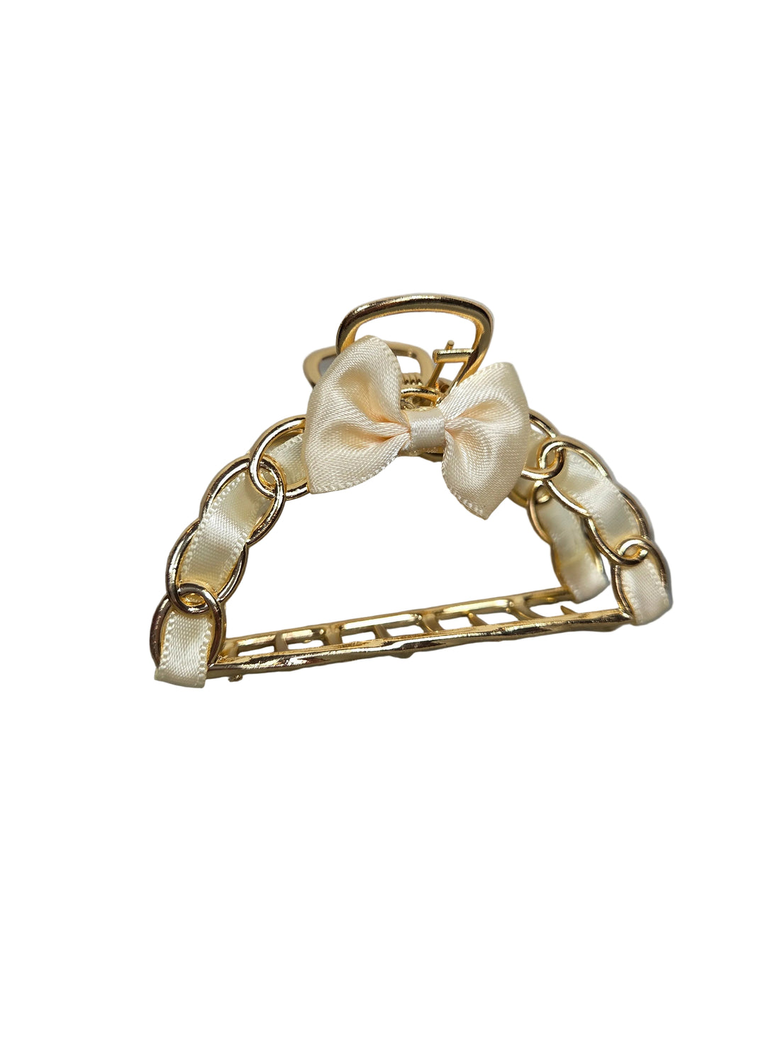 Metalinis plaukų segtukas-krabas su kaspinu