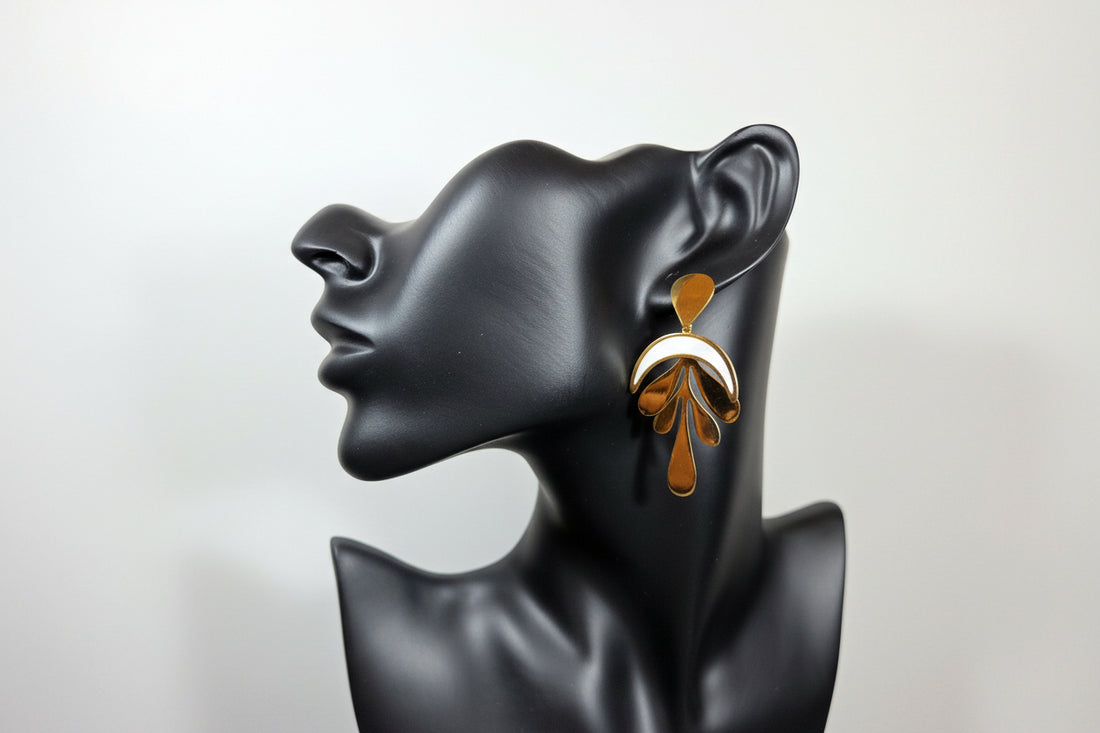 Paauksuoti kabantys auskarai iš nerūdijančio plieno