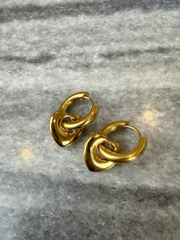 Auskarai su mini širdele